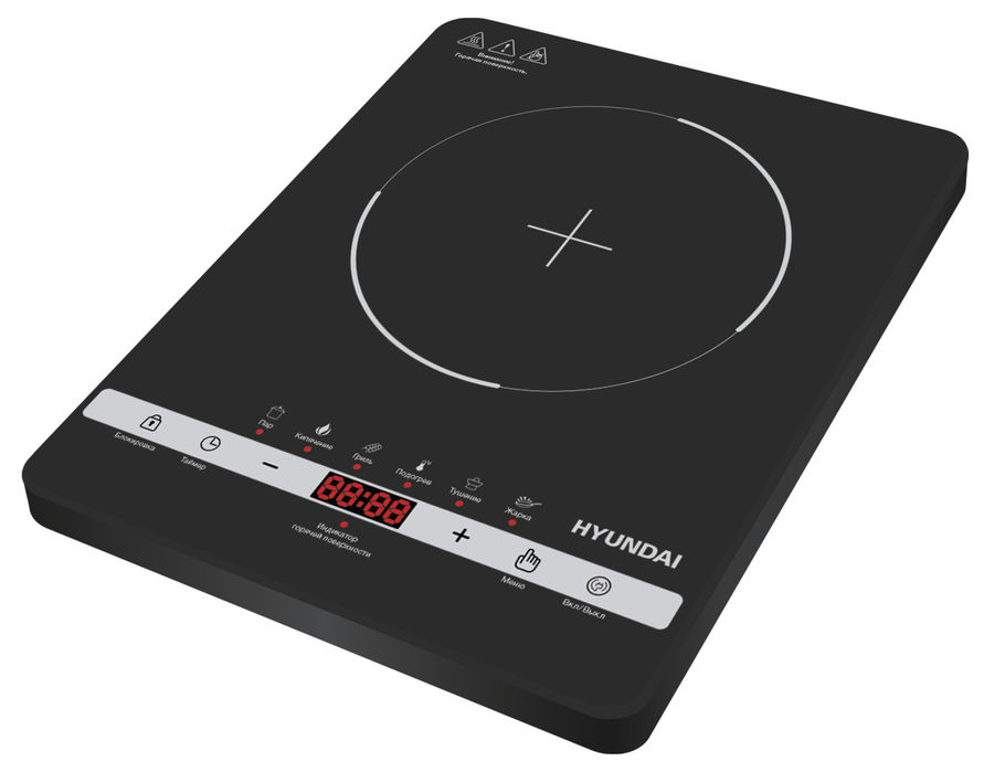 Плита Инфракрасная Hyundai HYC-0120 черный стеклокерамика (настольная)