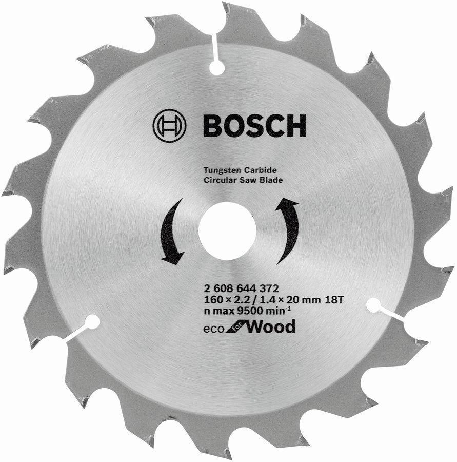 Диск пильный по дер. Bosch Eco for wood (2608644372) d=160мм d(посад.)=20мм (циркулярные пилы) (упак.:1шт)