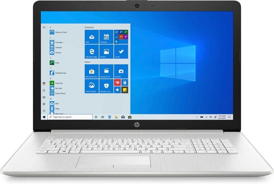 Ноутбук HP 17-by2069ur Core i3 10110U 8Gb SSD512Gb DVD-RW Intel UHD Graphics 17.3" HD+ (1600x900) Windows 10 Home silver WiFi BT Cam