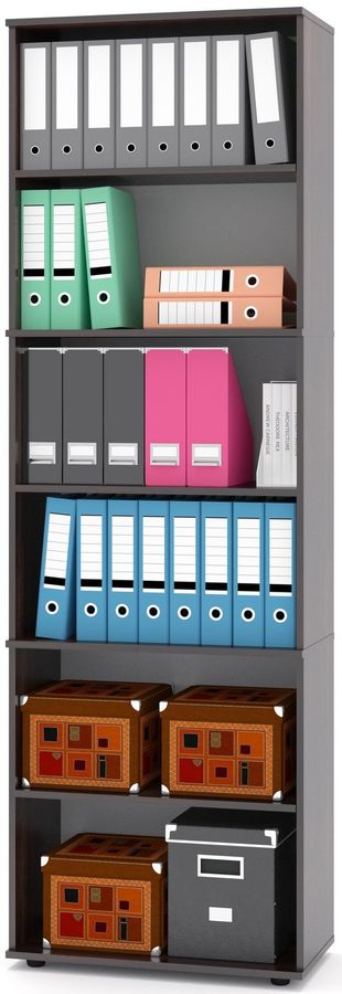 Стеллаж Сокол ШУ-40 пол.:5 единая 2158x682x372мм венге (ШУ40В5)