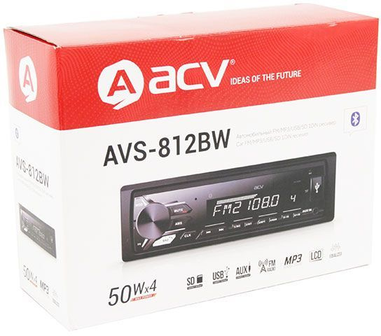 Автомагнитола ACV AVS-812BW 1DIN 4x50Вт (33144)