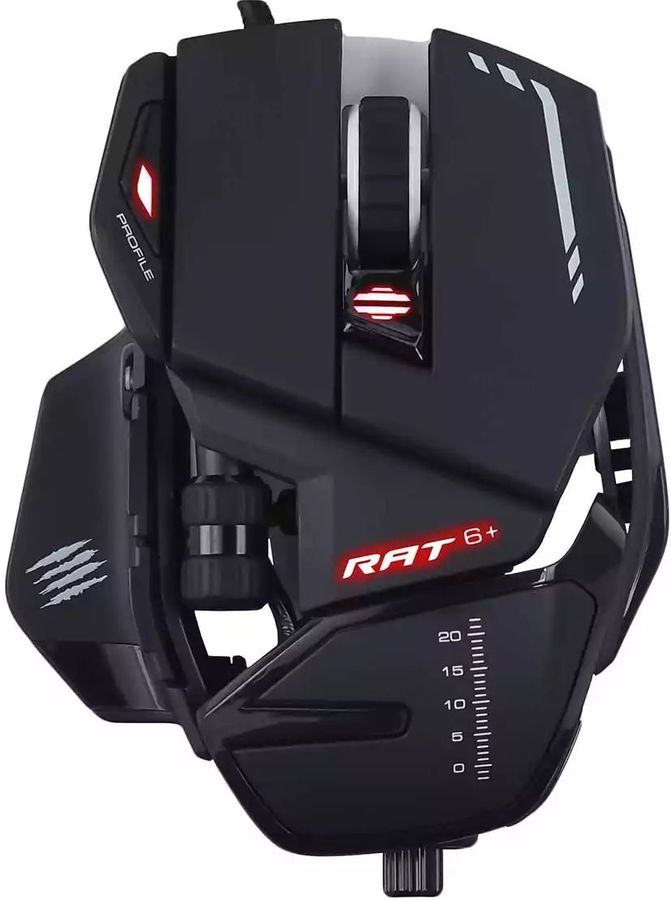 Мышь Mad Catz R.A.T.6+ черный оптическая (12000dpi) USB (10but)