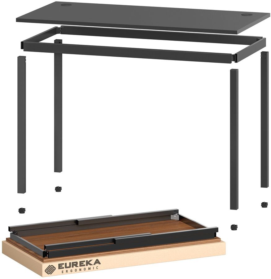 Стол для компьютера Eureka ERK-CD-039B столешница ЛДСП черный 100х75х60см
