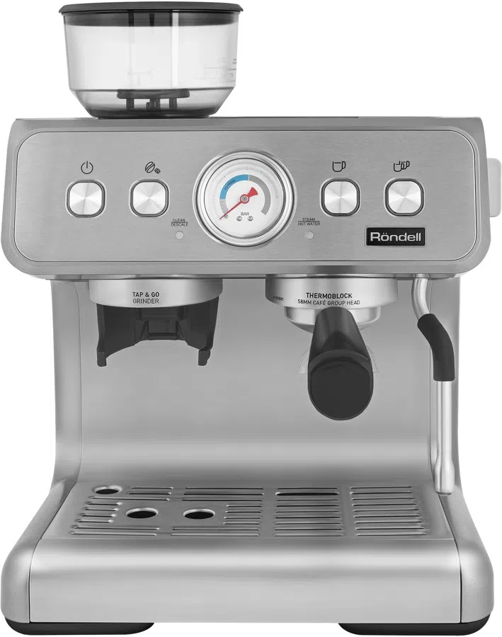 Кофемашина Rondell RDE-1105 1550Вт серебристый