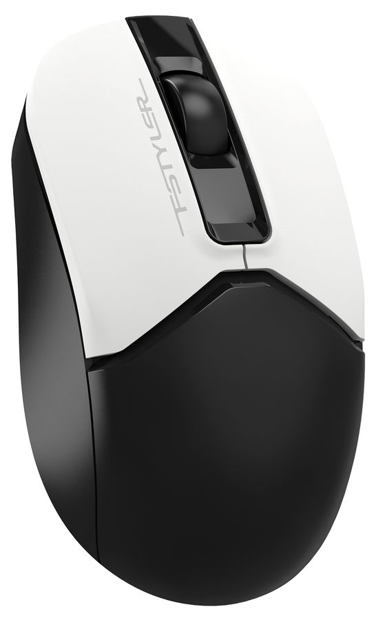 Мышь A4Tech Fstyler FB12 белый/черный оптическая (1200dpi) беспроводная BT/Radio USB (3but)