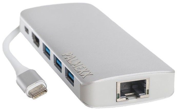 Разветвитель USB-C Palmexx 3порт. серебристый (PX/HUB-016)
