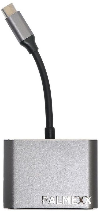 Разветвитель USB-C Palmexx 1порт. серый (PX/HUB-012)