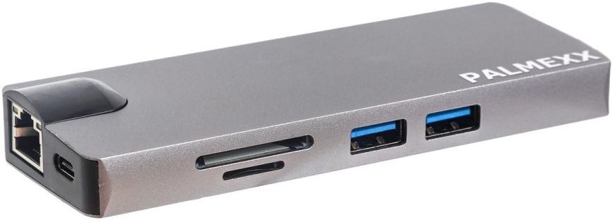 Разветвитель USB-C Palmexx 2порт. серый (PX/HUB-011)