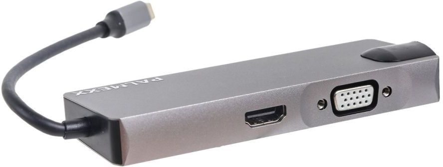 Разветвитель USB-C Palmexx 2порт. серый (PX/HUB-011)