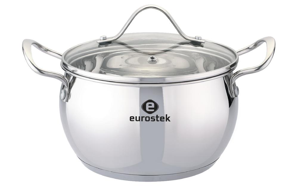 Кастрюля Eurostek ES-1070 2.9л. d=18см (с крышкой) серебристый (КА-00000407)