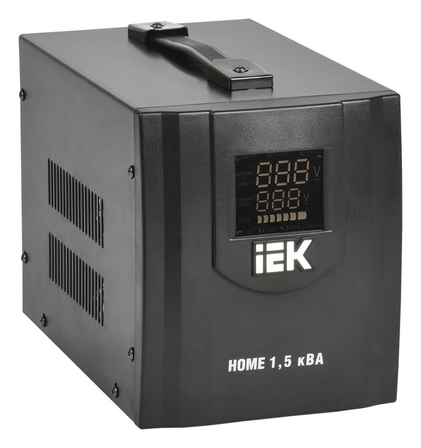 Стабилизатор напряжения IEK Home 1.5кВА однофазный черный (IVS20-1-01500)
