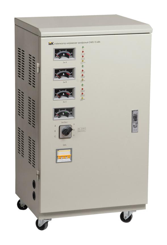 Стабилизатор напряжения IEK СНИ3 15кВА трехфазный серый (IVS10-3-15000)