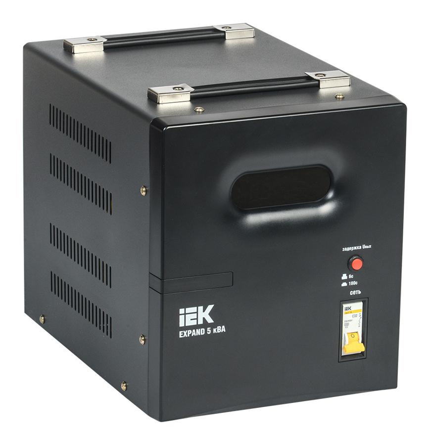 Стабилизатор напряжения IEK Expand 5кВА однофазный черный (IVS21-1-005-11)