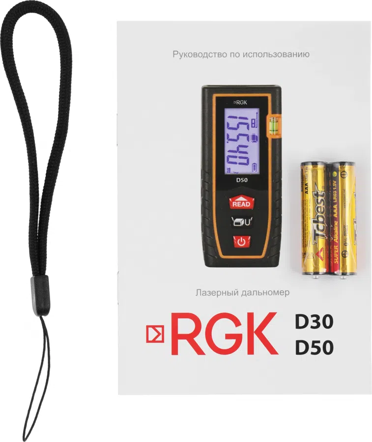 Лазерный дальномер RGK D30 2кл.лаз. 635нм цв.луч. красный (4610011870019)