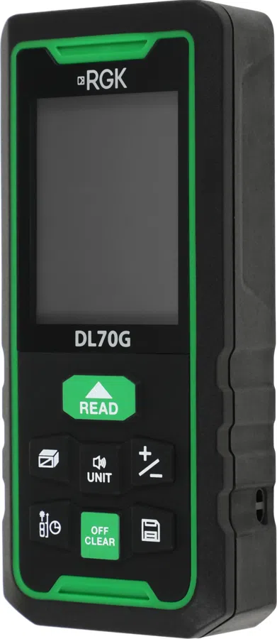 Лазерный дальномер RGK DL70G 2кл.лаз. 535нм цв.луч. зеленый (778183)