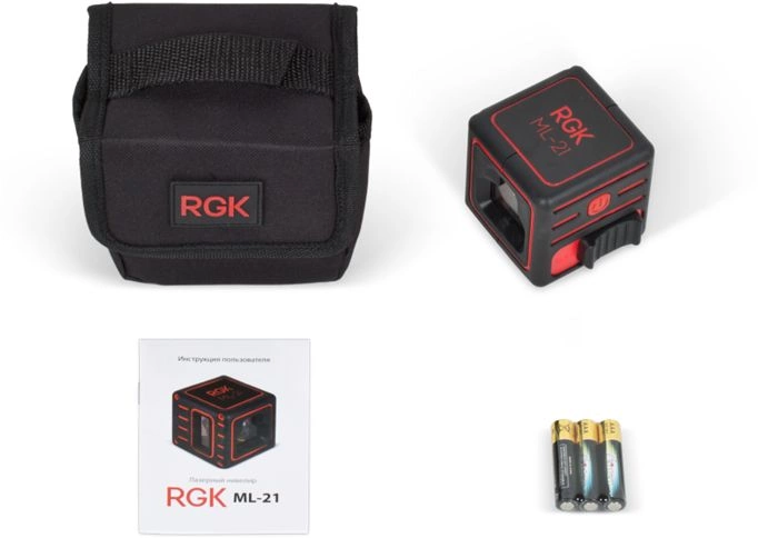 Нивелир лазерн. RGK ML-21 2кл.лаз. 635нм цв.луч. красный 3луч. (4610011871788)
