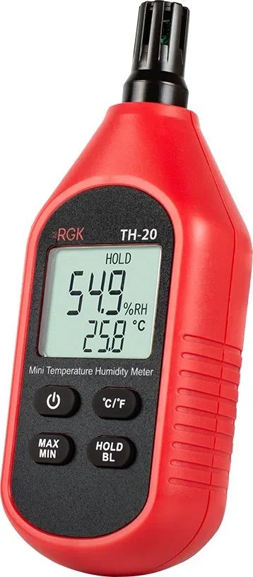 Термогигрометр RGK TH-20 портативный красный/черный (776486)