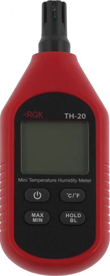 Термогигрометр RGK TH-20 портативный красный/черный (776486)