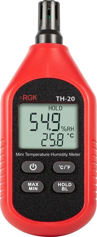 Термогигрометр RGK TH-20 портативный красный/черный (776486)