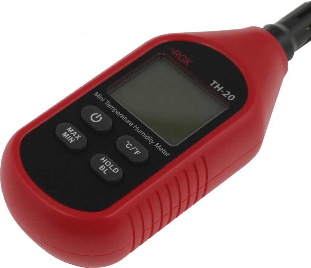 Термогигрометр RGK TH-20 портативный красный/черный (776486)