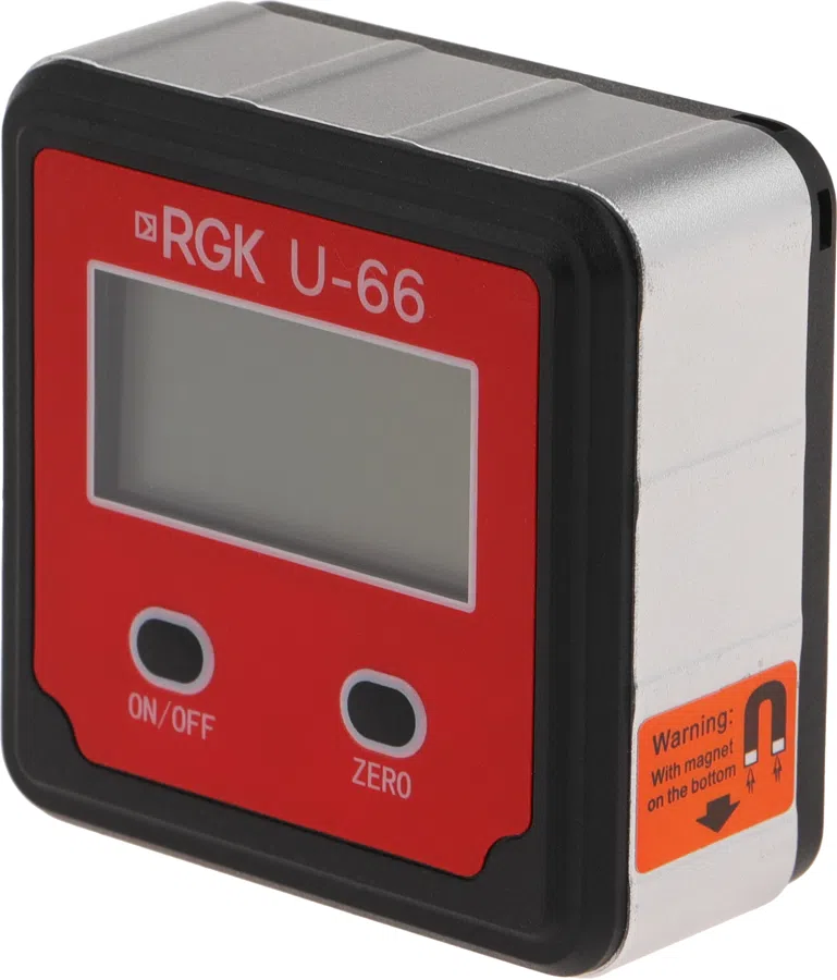Уровень RGK U-66 электронный магнит. черный/красный (776080)