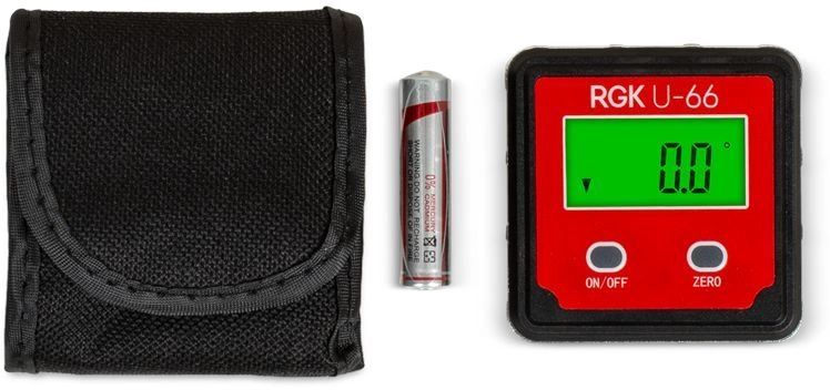 Уровень RGK U-66 электронный магнит. черный/красный (776080)