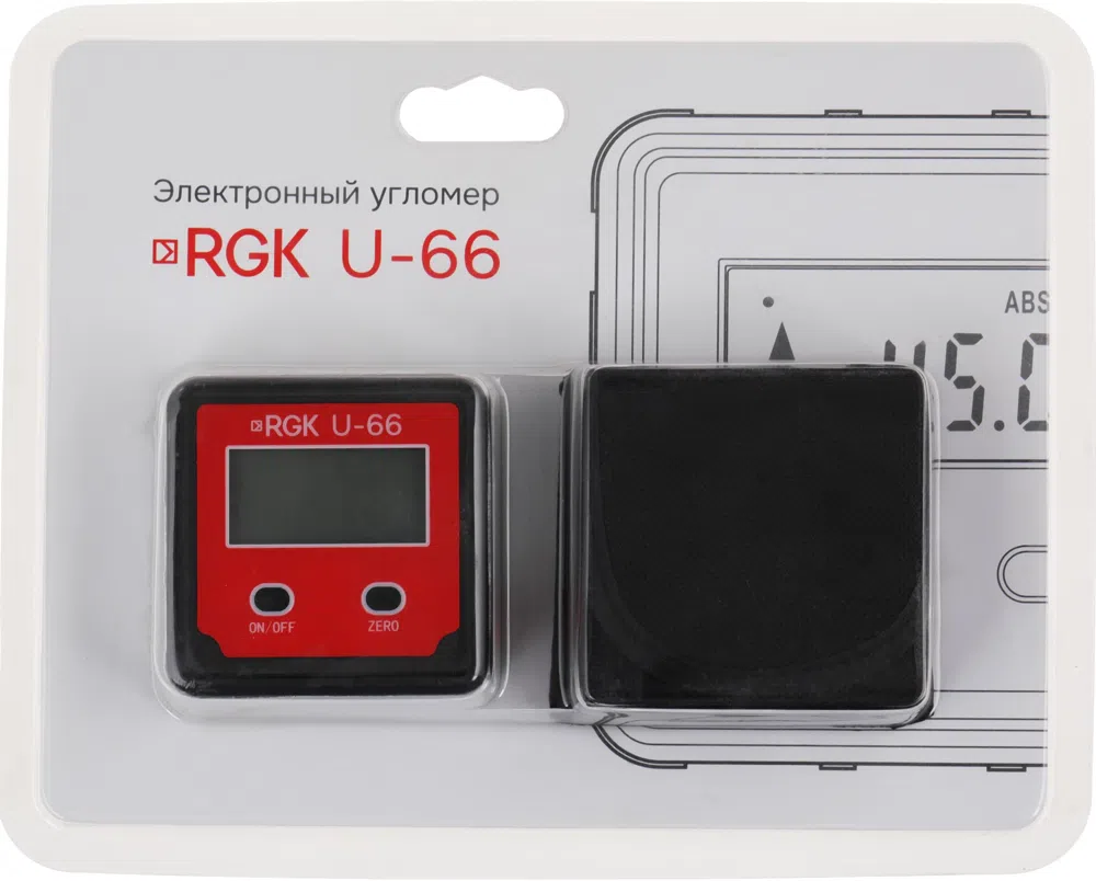 Уровень RGK U-66 электронный магнит. черный/красный (776080)