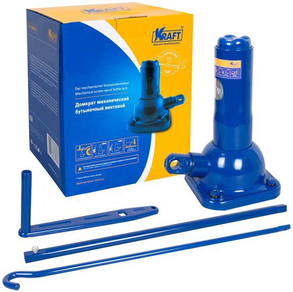 Домкрат Kraft KT 800057 бутылочный механический синий
