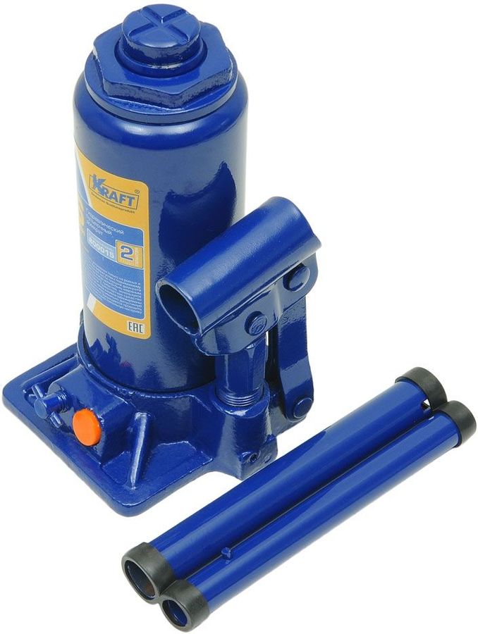 Домкрат Kraft KT 800016 бутылочный гидравлический синий