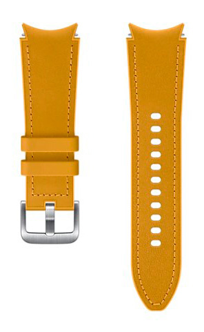 Ремешок Samsung Galaxy Watch Hybrid Leather для Samsung Galaxy Watch 4/4 Classic горчичный (ET-SHR88SYEGRU)