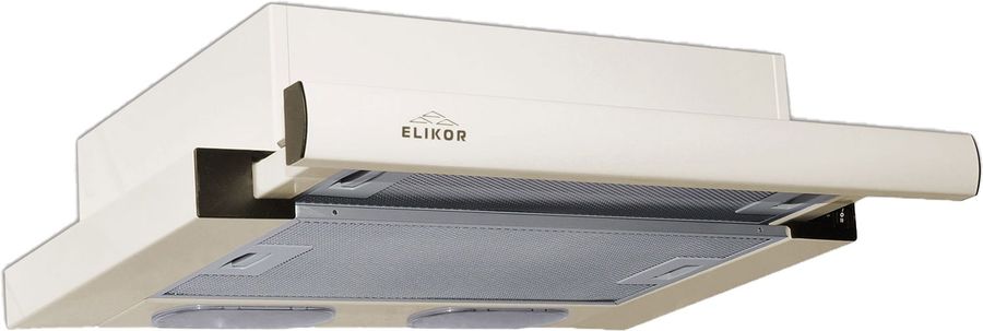 Вытяжка встраиваемая Elikor Интегра 50П-400-В2Л топленое молоко управление: кулисные переключатели (1 мотор)