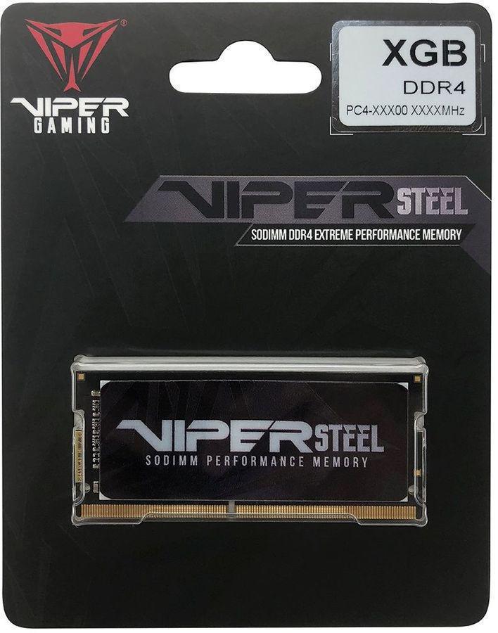 Память DDR4 32GB 2666MHz Patriot PVS432G266C8S Viper Steel RTL PC4-21300 CL18 SO-DIMM 260-pin 1.2В single rank Ret