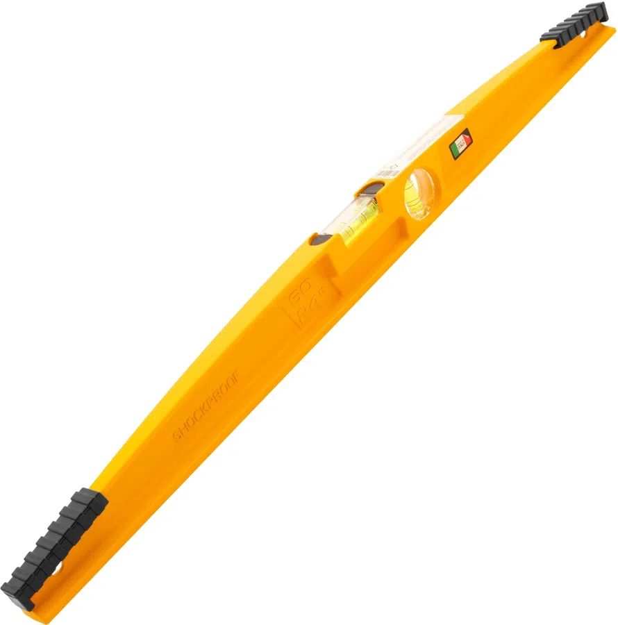 Уровень Denzel 34935 пузырьковый 2глаз. литой желтый