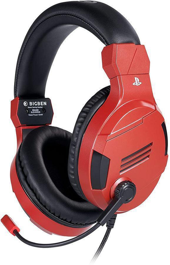 Наушники с микрофоном Nacon Bigben красный 2.2м накладные оголовье (PS4OFHEADSETV3RED)