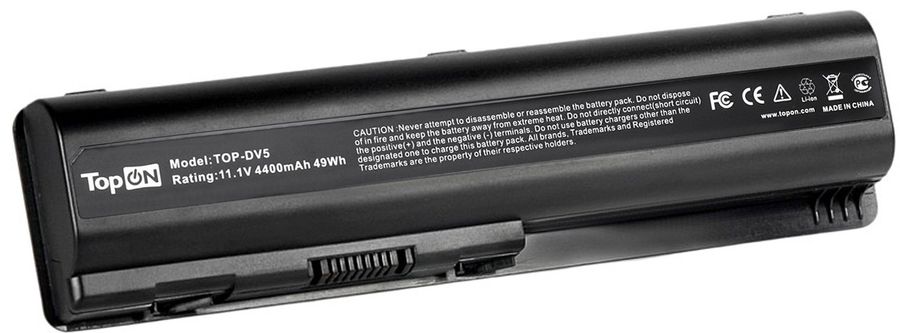 Батарея для ноутбука TopON 70078 11.1V 4400mAh литиево-ионная (TOP-DV5)