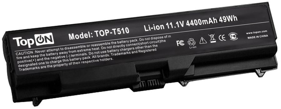 Батарея для ноутбука TopON 75938 11.1V 4400mAh литиево-ионная (TOP-T510)