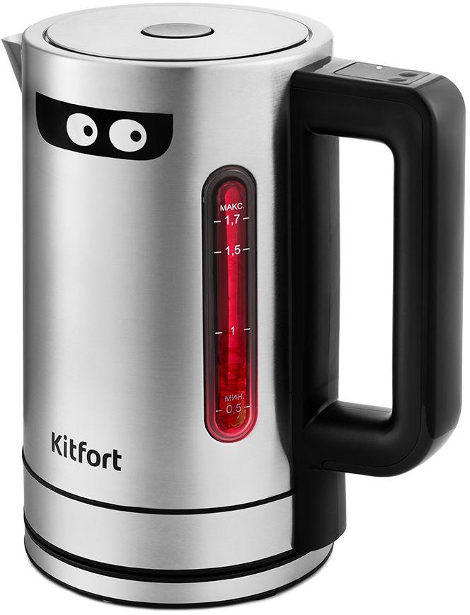 Чайник электрический Kitfort КТ-6143 1.7л. нержавеющая сталь корпус: металл/пластик