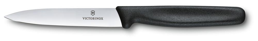 Нож кухонный Victorinox Swiss Classic (5.0703) стальной для чистки овощей и фруктов лезв.100мм прямая заточка черный