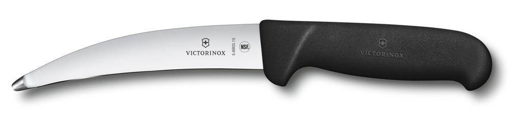 Нож кухонный Victorinox Fibrox (5.6903.15) стальной для удаления внутренностей лезв.150мм прямая заточка черный
