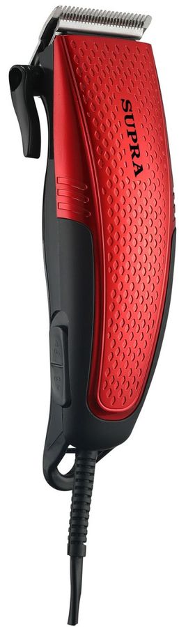 Машинка для стрижки Supra HCS-775 красный 12Вт (насадок в компл:4шт)