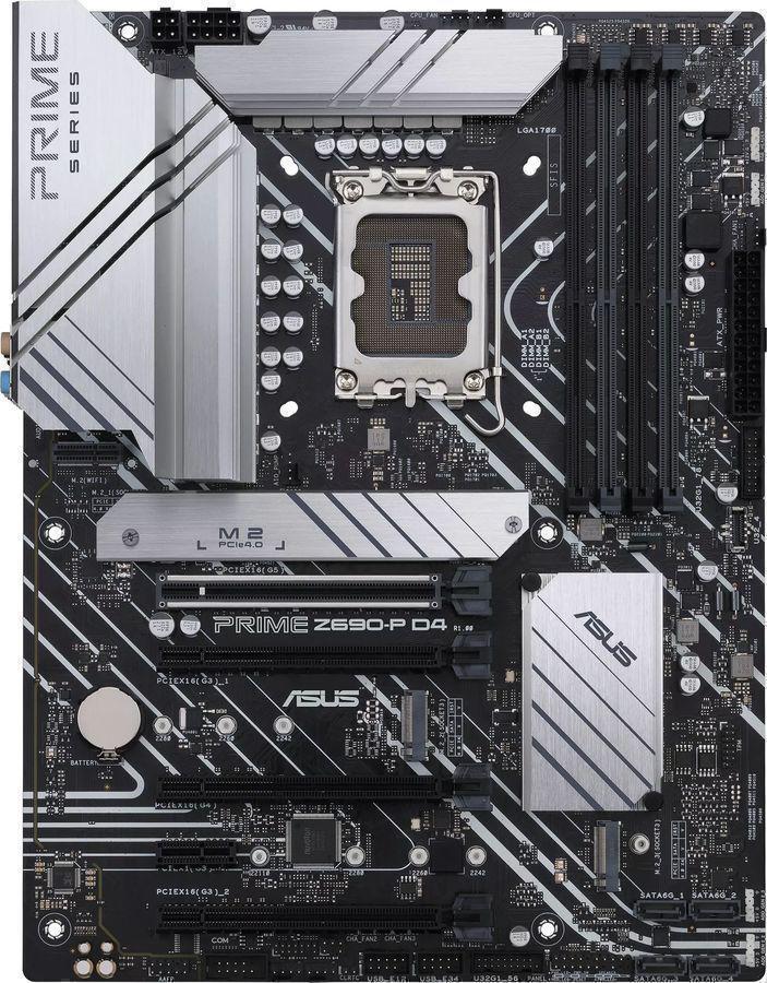 Материнская плата Asus PRIME Z690-P D4 Soc-1700 Intel Z690 4xDDR4 ATX AC`97 8ch(7.1) 2.5Gg RAID+HDMI+DP