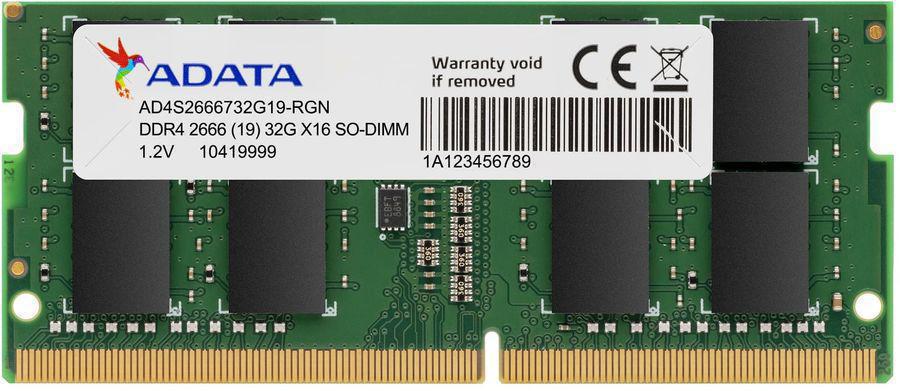 Память DDR4 8Gb 2666MHz A-Data AD4S26668G19-BGN RTL PC4-21300 CL19 SO-DIMM 260-pin 1.2В single rank