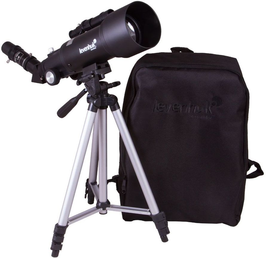 Телескоп Levenhuk Skyline Travel Sun 70 рефрактор d70 fl400мм 200x черный