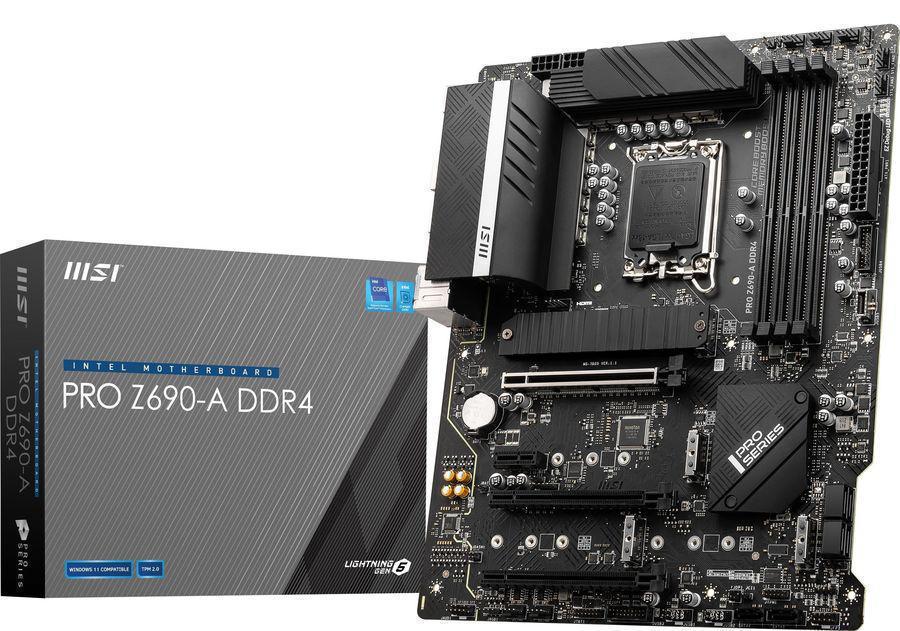 Материнская плата MSI PRO Z690-P DDR4 Soc-1700 Intel Z690 4xDDR4 ATX AC`97 8ch(7.1) 2.5Gg RAID+HDMI+DP