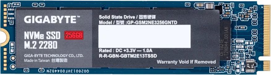 Накопитель SSD Gigabyte PCIe 3.0 x4 256GB GP-GSM2NE3256GNTD NVMe M.2 2280