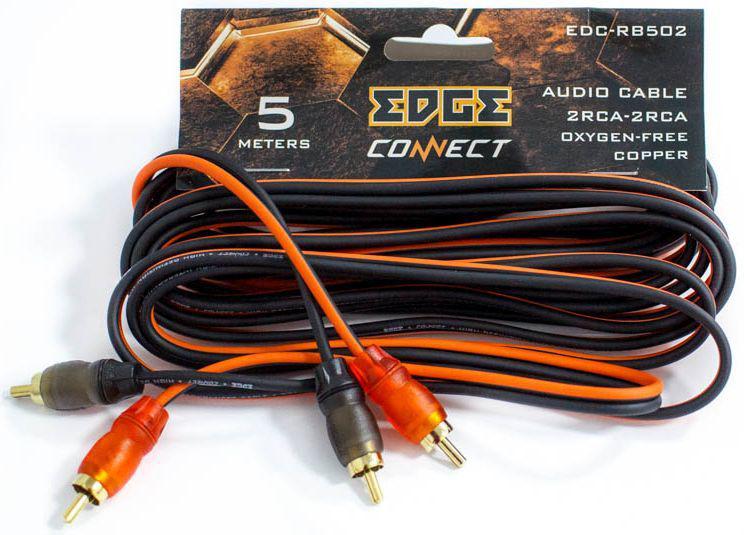 Кабель межблочный Edge EDC-RB502 5м черный/красный (упак.:1шт)
