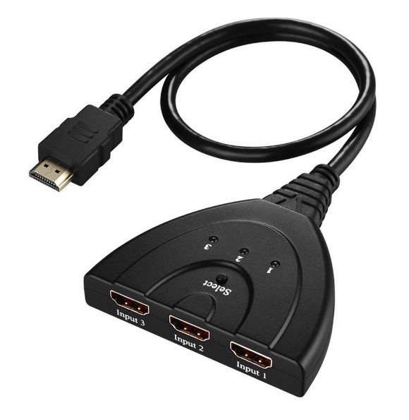 Переключатель аудио-видео Premier 5-871 HDMI (m)/HDMI (f)/HDMI (f) 0.5м. черный (5-871 0.5)