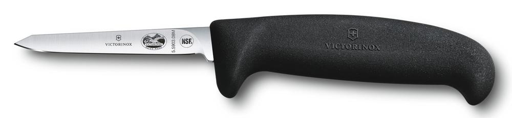 Нож кухонный Victorinox Fibrox (5.5903.08M) стальной для птицы лезв.80мм прямая заточка черный