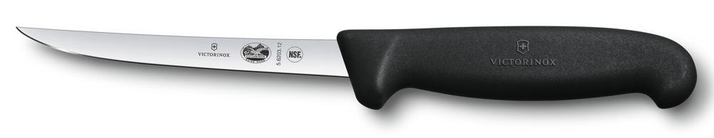 Нож кухонный Victorinox Fibrox (5.6203.12) стальной обвалочный лезв.120мм прямая заточка черный