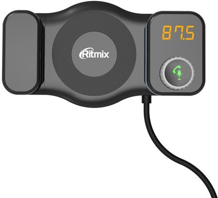 Автомобильный FM-модулятор Ritmix FMT-A880 черный MicroSD BT USB (80001662)